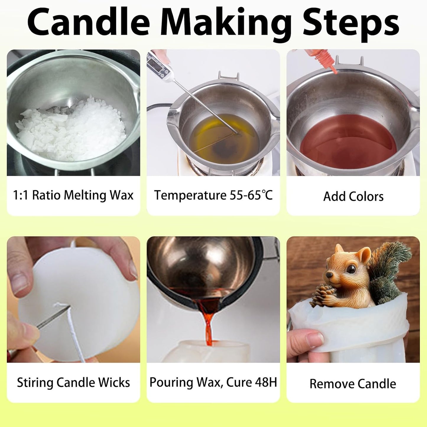 Squirrel Silicone Candle Mold, 3D Animal Resin Casting Silicone Mold for Candle Making, Aromatherapy & Soap Making, Home Decor Epoxy Resin Craft Molds