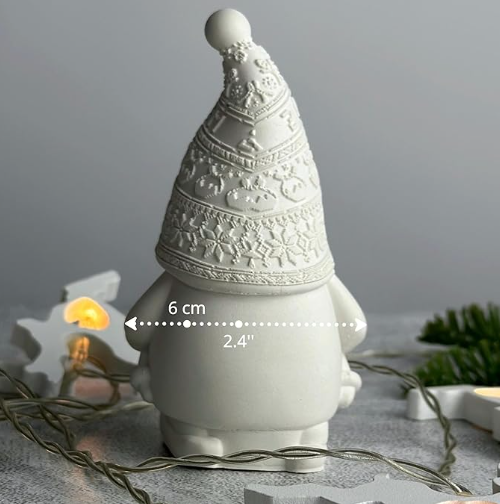 Silicone Gnome Candle Mold Set of 2 β Nordic Christmas Gnome Molds for Candle, Soap, Resin & Plaster Crafts β Holiday Decorative Molds
