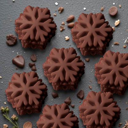 Christmas Snowflake Pillar Candle Molds 3D Snowflake Silicone Mold Christmas Silicone Molds for Candles Making Home Decorations DIY Soap Resin Sculpture Gypsum Ornament Crafts Aroma Candle Mold