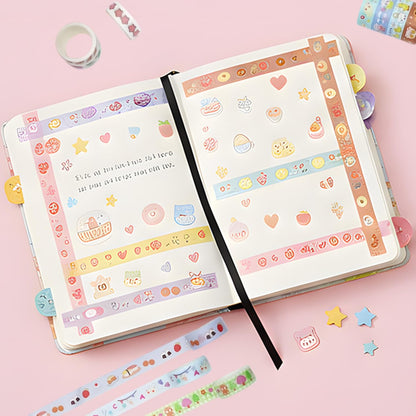 60 Rolls Washi Tape Set, Cute Pattern Washi Stickers, 15mm Wide for Junk Journal Scrapbook Tape, Bullet Journaling Scrapbooking Supplies, Planner Sticker DIY Craft DéCor