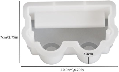 2 Pieces 3D Strawberry Silicone Mold Candle Molds for Candle Making Resin Fondant Food Grade Safety Silicon Materials(Strawberry)