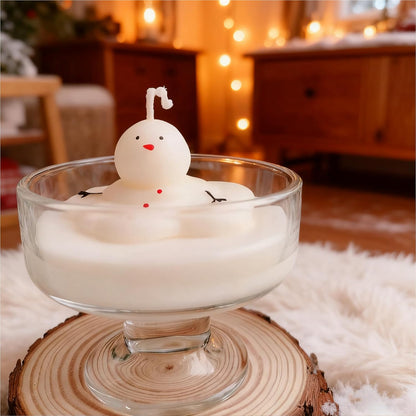 2PCS Christmas Candle Molds, Melting Snowman Silicone Resin Mold for Candle Making, Holiday Christmas Decoration DIY Mold for Soap Wax Epoxy Resin Chocolate