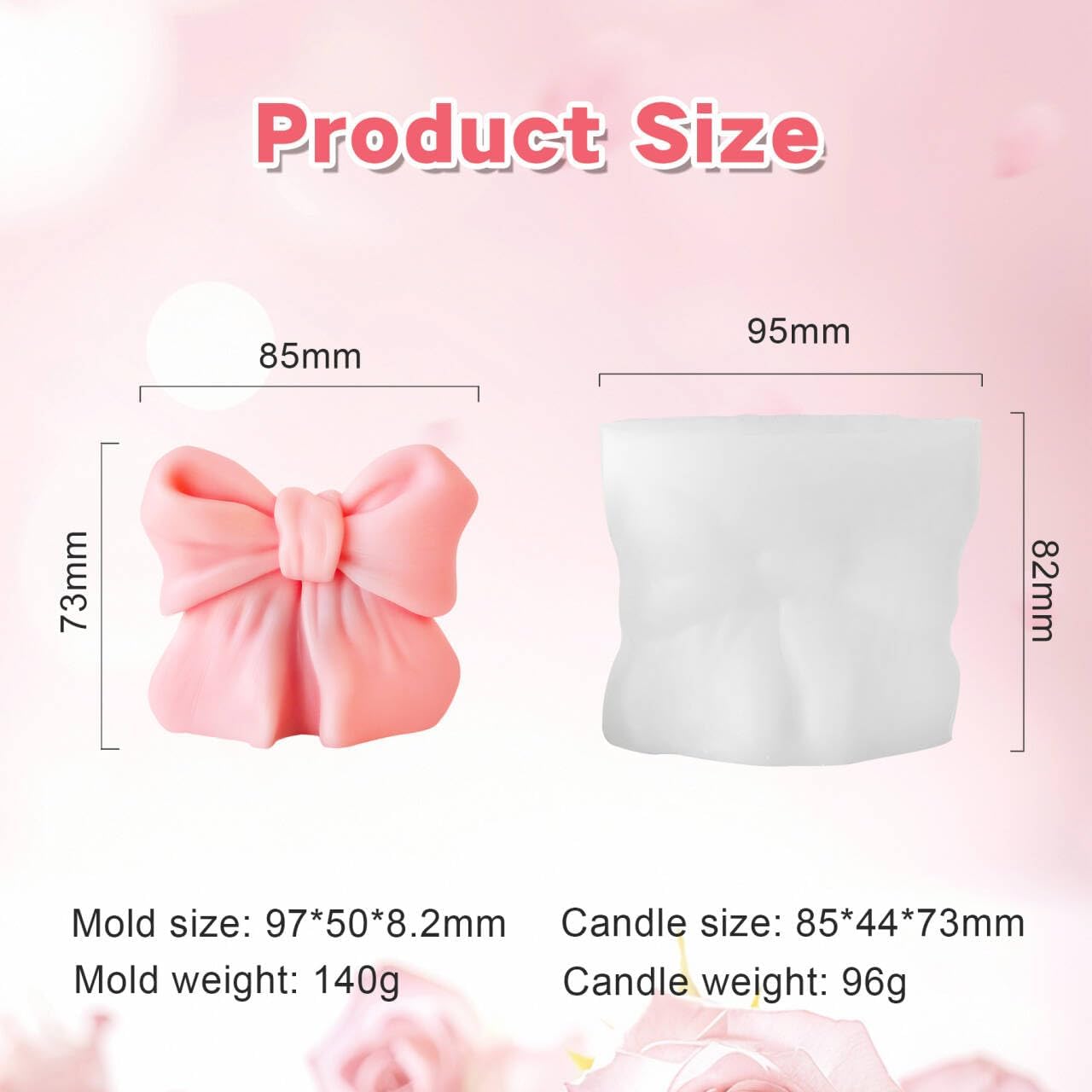 Christmas Candle Mold for Candle Making, 3DSilicone Mold for Resin Casting DIY Plaster Polymer Clay Home Decoration (Santa Claus)