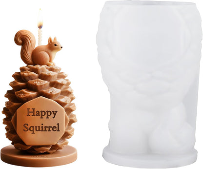 Christmas Candle Mold for Candle Making, 3DSilicone Mold for Resin Casting DIY Plaster Polymer Clay Home Decoration (Santa Claus)