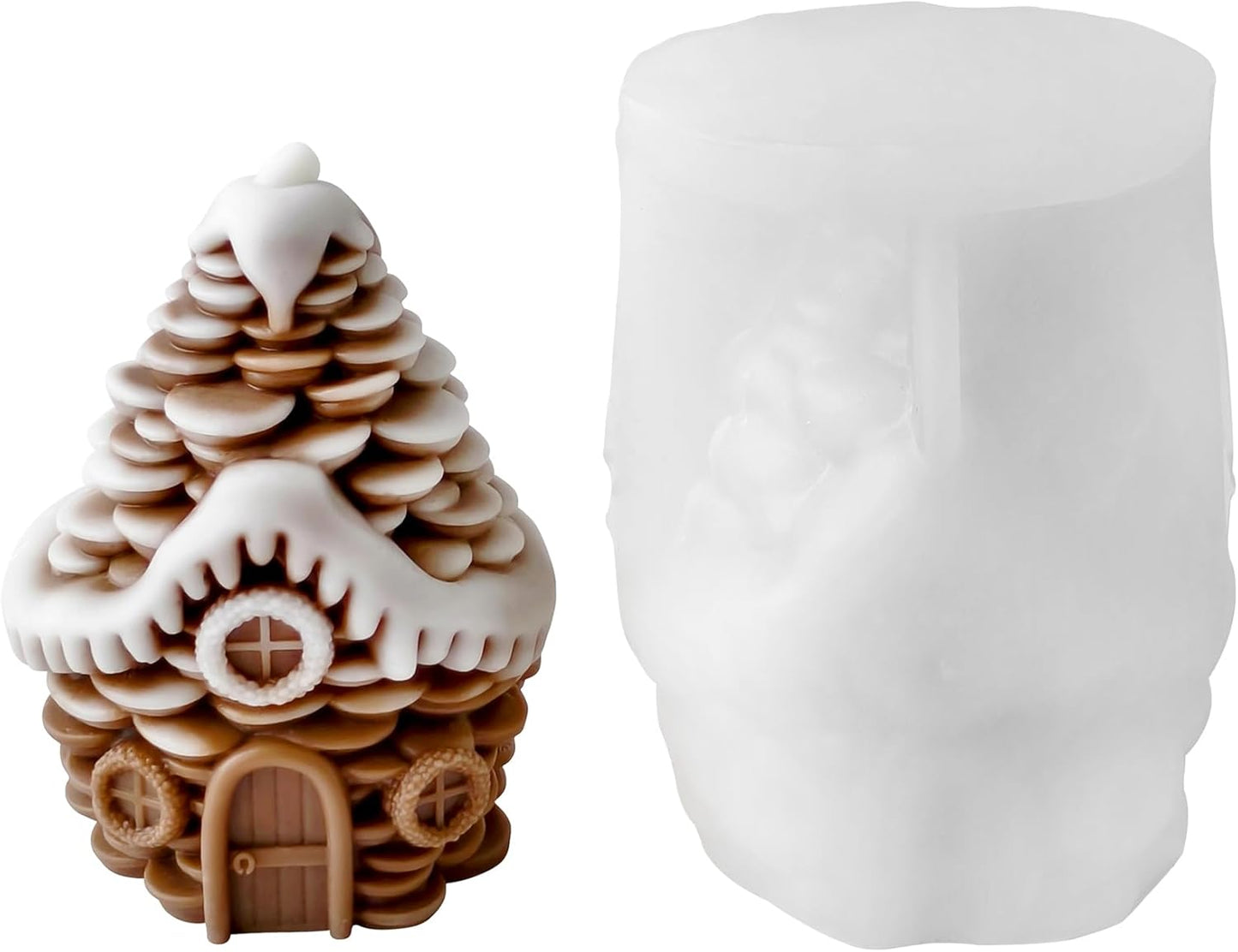 Christmas Candle Mold for Candle Making, 3DSilicone Mold for Resin Casting DIY Plaster Polymer Clay Home Decoration (Santa Claus)