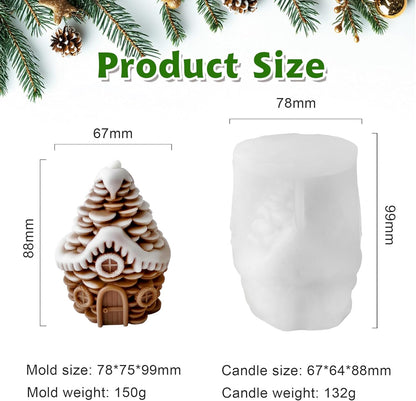 Christmas Candle Mold for Candle Making, 3DSilicone Mold for Resin Casting DIY Plaster Polymer Clay Home Decoration (Santa Claus)