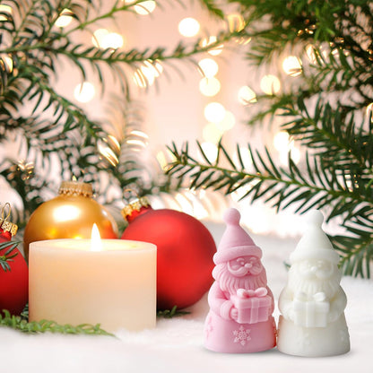 Christmas Candle Mold for Candle Making, 3DSilicone Mold for Resin Casting DIY Plaster Polymer Clay Home Decoration (Santa Claus)