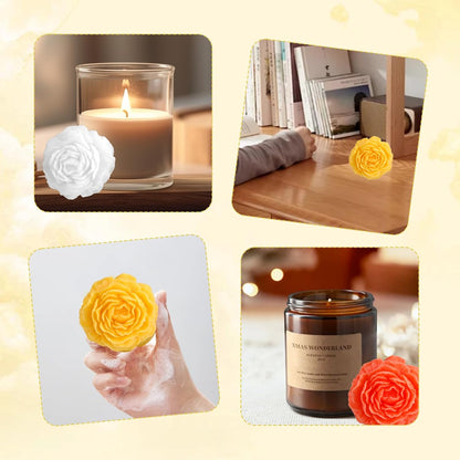 Rose Candle Molds for Candle Making Kit,3 Cavity Flower Molds Silicone for Crafts,3D DIY Soap Making Molds for Clay Plaster Tealight Candles Crafts Casting Home Décor Handmade Gifts