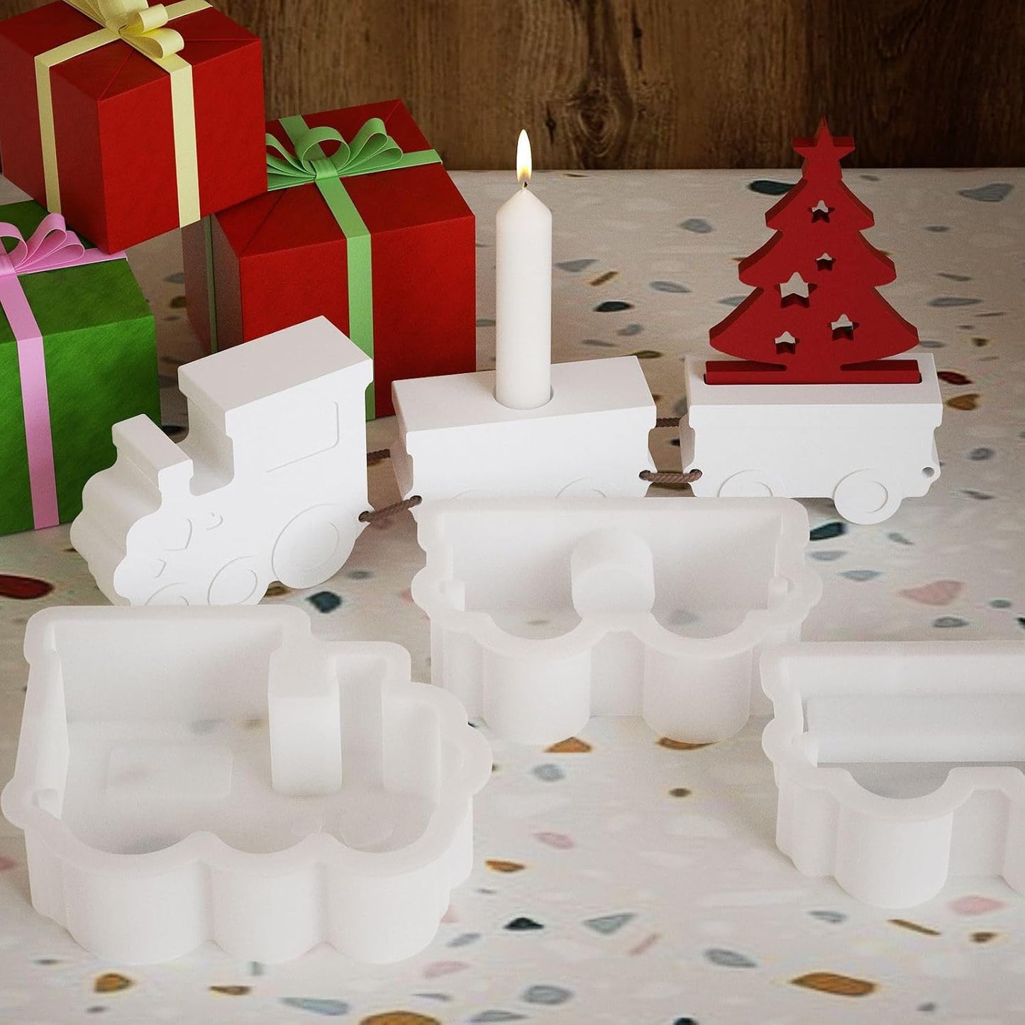 2 Pieces 3D Strawberry Silicone Mold Candle Molds for Candle Making Resin Fondant Food Grade Safety Silicon Materials(Strawberry)