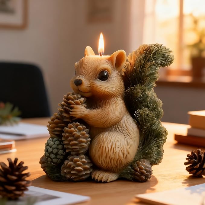 Squirrel Silicone Candle Mold, 3D Animal Resin Casting Silicone Mold for Candle Making, Aromatherapy & Soap Making, Home Decor Epoxy Resin Craft Molds