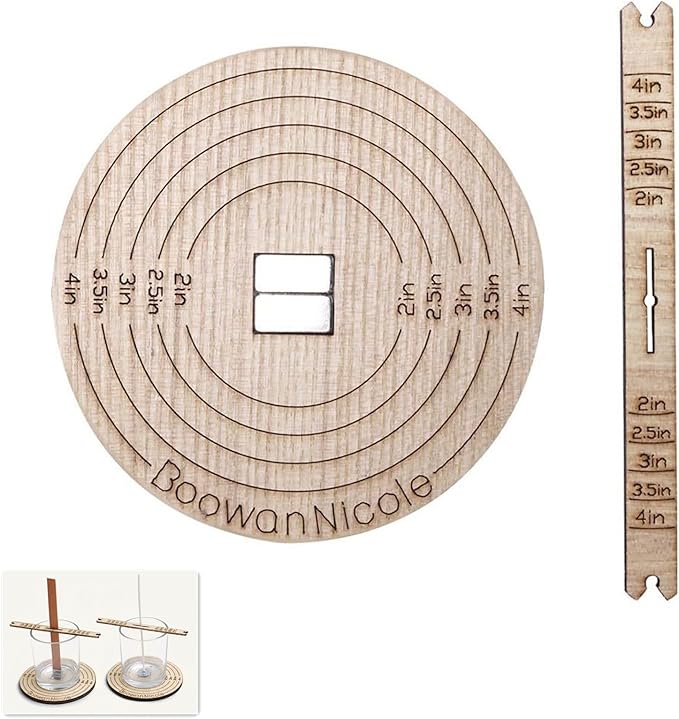 Wick Centering Tool/Candle Wick Holder for Candle Making: Universal Wick Holder & Placement Centering Tool for Most Candle Jars (Wick Holders for Candle Making, Wood)