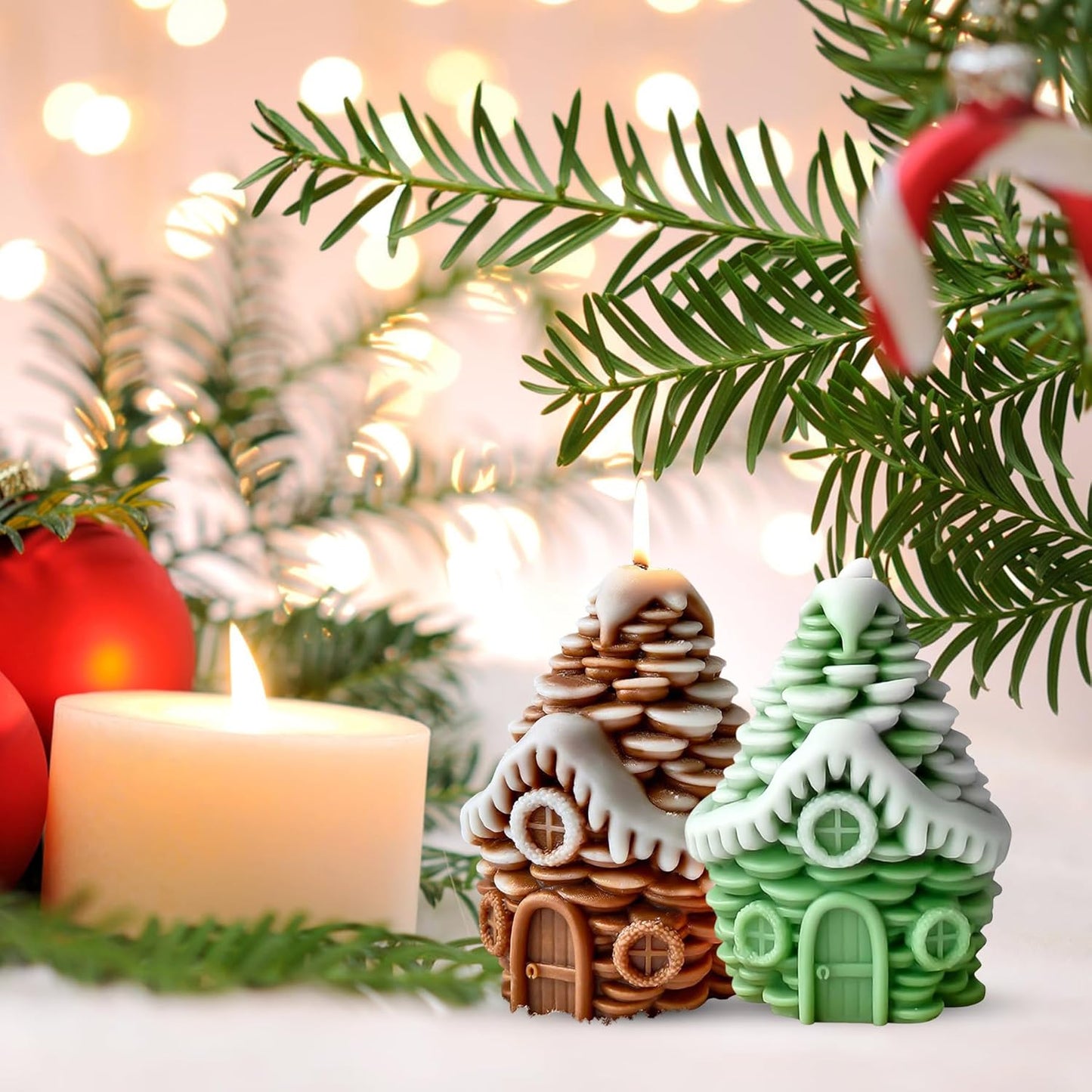 Christmas Candle Mold for Candle Making, 3DSilicone Mold for Resin Casting DIY Plaster Polymer Clay Home Decoration (Santa Claus)