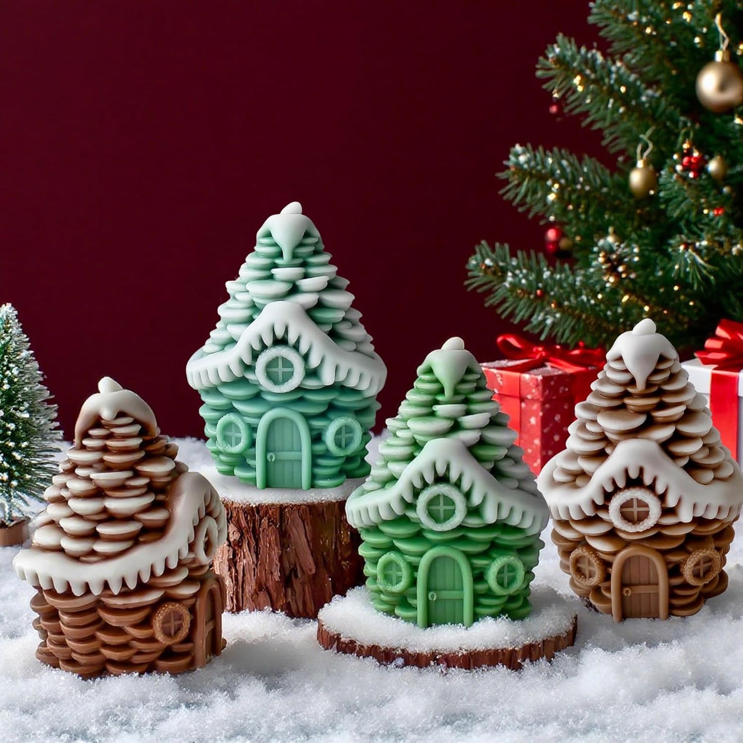 Christmas Candle Mold for Candle Making, 3DSilicone Mold for Resin Casting DIY Plaster Polymer Clay Home Decoration (Santa Claus)