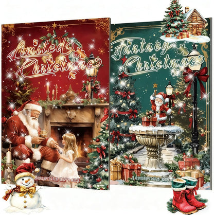 Christmas Stickers for Scrapbooking - 2 Pack Vintage Christmas Sticker Books, 40 Sheets Pet Stickers for Journaling, Pre-Cut Decorative Ephemera Junk Journal Sticker for Card Making, Bujo, Crafts Art