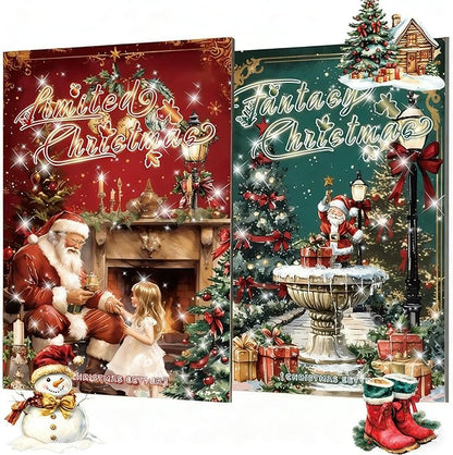 Christmas Stickers for Scrapbooking - 2 Pack Vintage Christmas Sticker Books, 40 Sheets Pet Stickers for Journaling, Pre-Cut Decorative Ephemera Junk Journal Sticker for Card Making, Bujo, Crafts Art