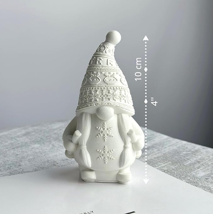 Silicone Gnome Candle Mold Set of 2 – Nordic Christmas Gnome Molds for Candle, Soap, Resin & Plaster Crafts – Holiday Decorative Molds
