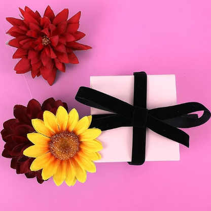 5/8" Black Velvet Ribbon for Gift Wrapping 10 Yards 15mm Velvets Ribbon Trim for Bow Making Christmas Wide Fabric Ribbons for Sewing Wreath Decoration